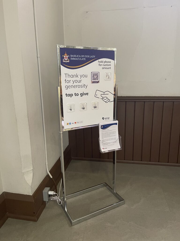 Giving just got easier at the Basilica